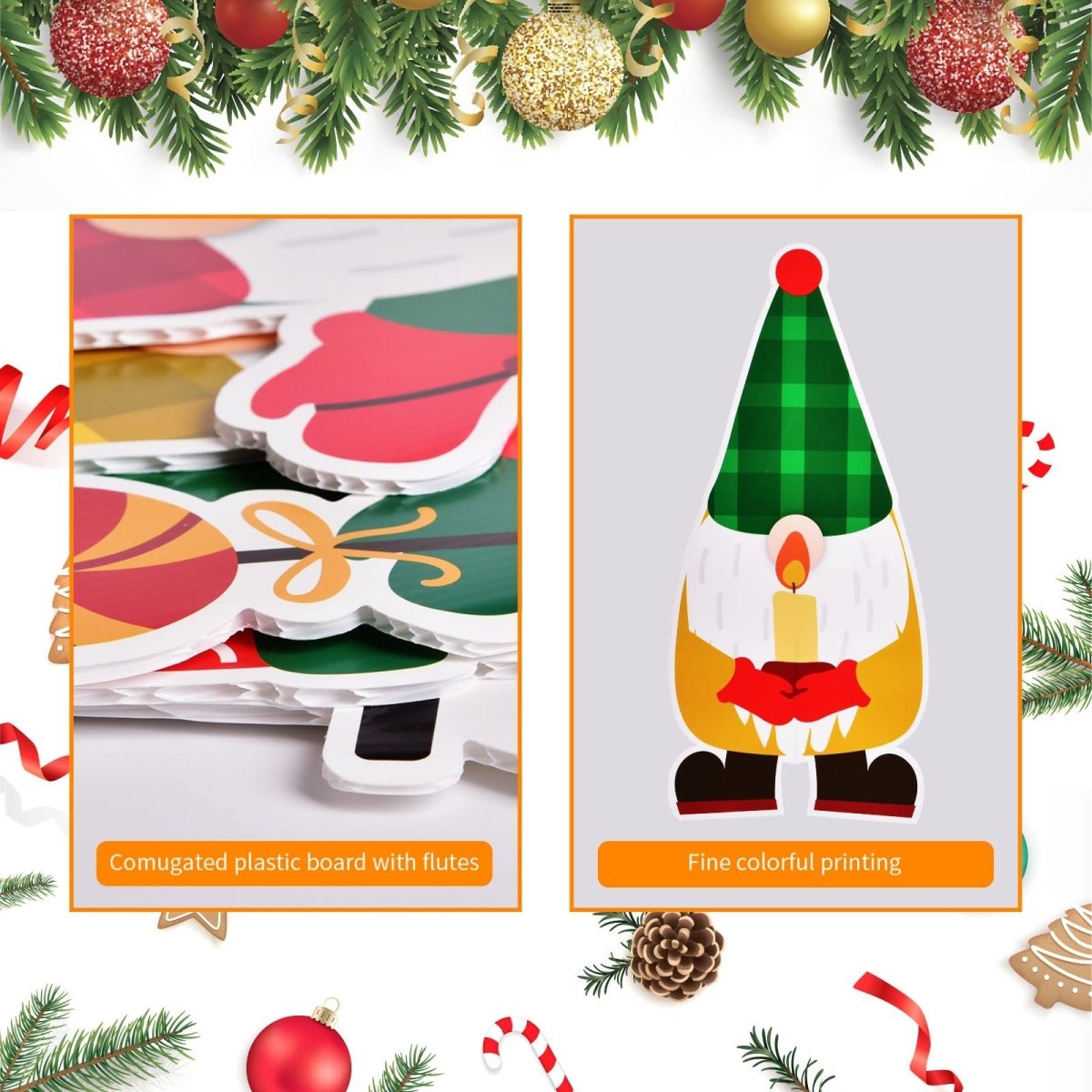 Christmas Yard Sign Stakes 5 Pcs - PopFun