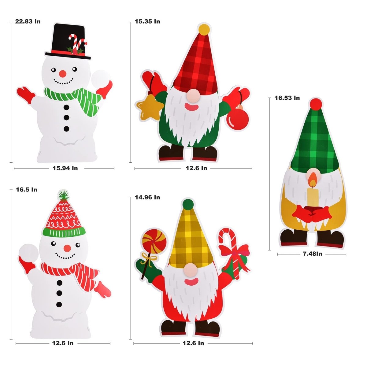 Christmas Yard Sign Stakes 5 Pcs - Wholesale - PopFun