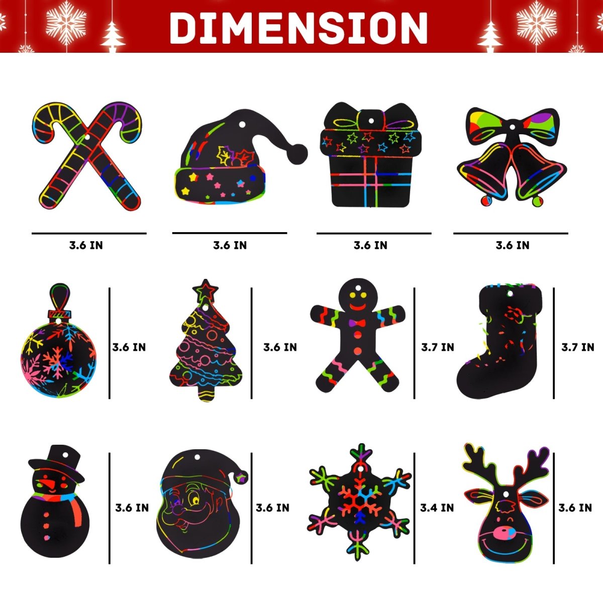 Colorful Christmas Scratch Art - PopFun