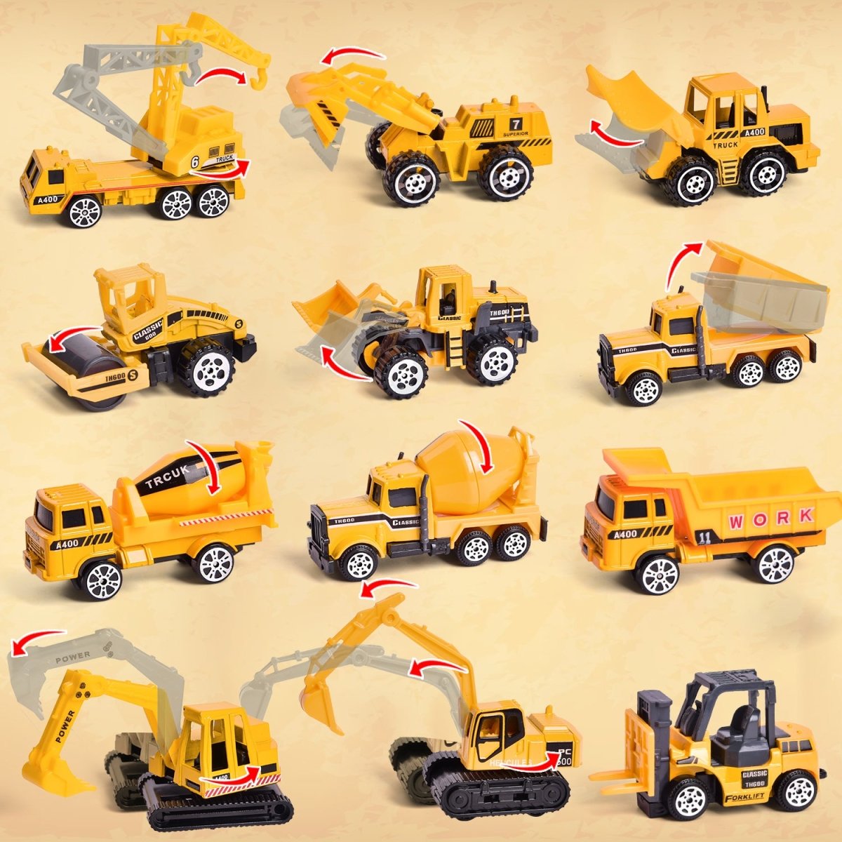 Construction Car Toy Set PopFun