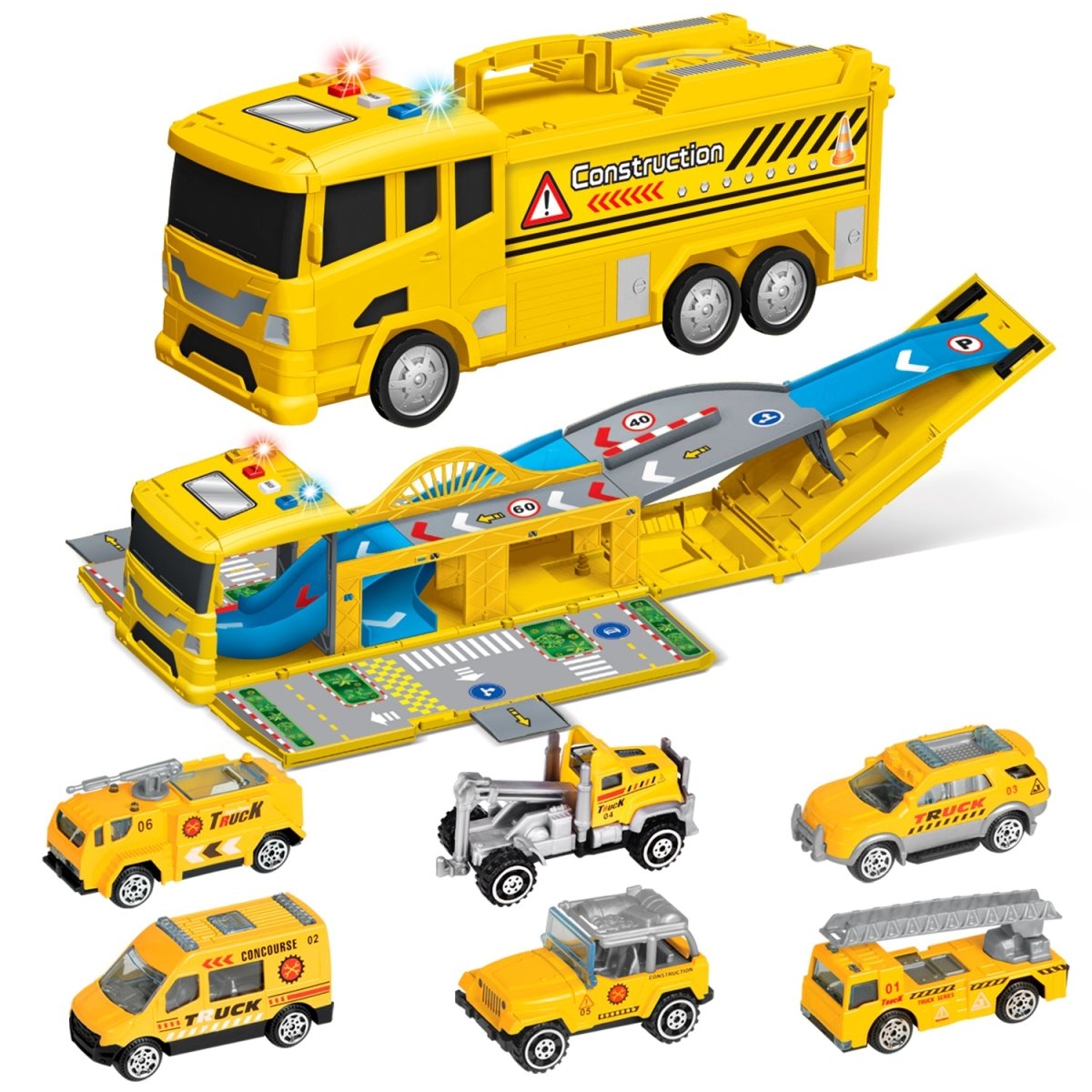 Construction Truck Carrier Toy Set - PopFun