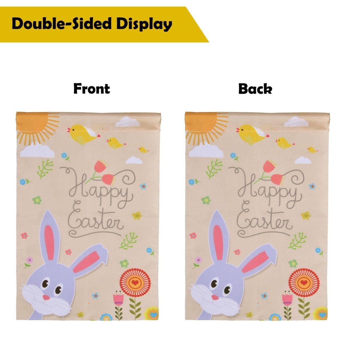 Cute Bunny Easter Garden Flag | PopFun