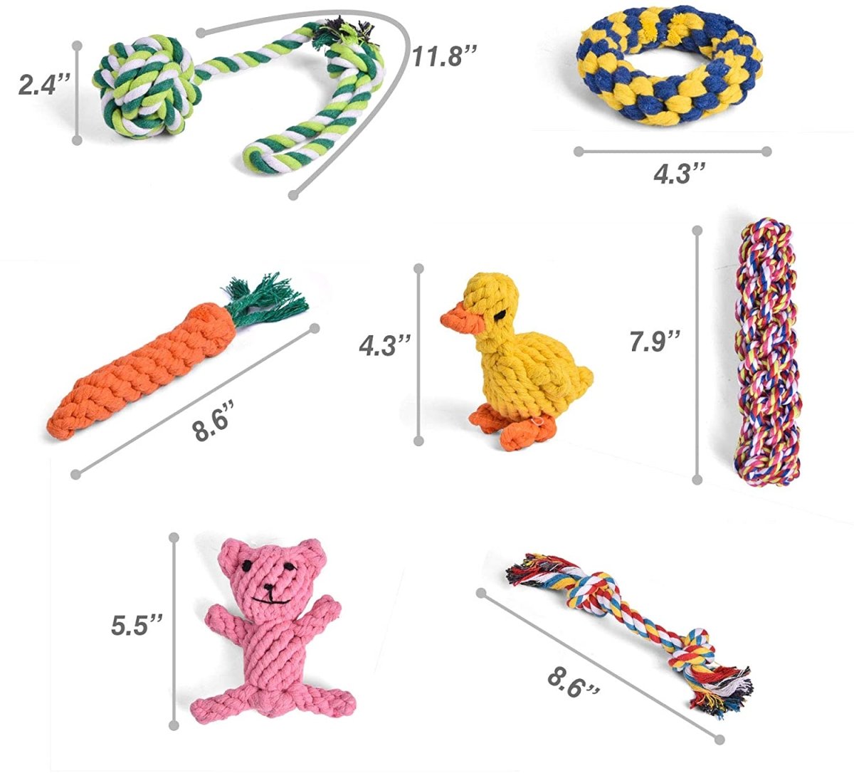 Cute Chew Toy Set for Pets (7pcs) - PopFun