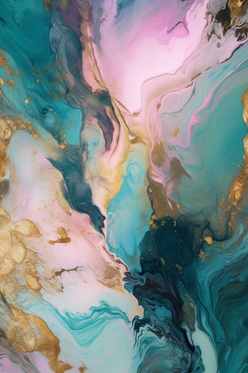 Digital Wallpaper: Abstract Pink Marble Paint - PopFun