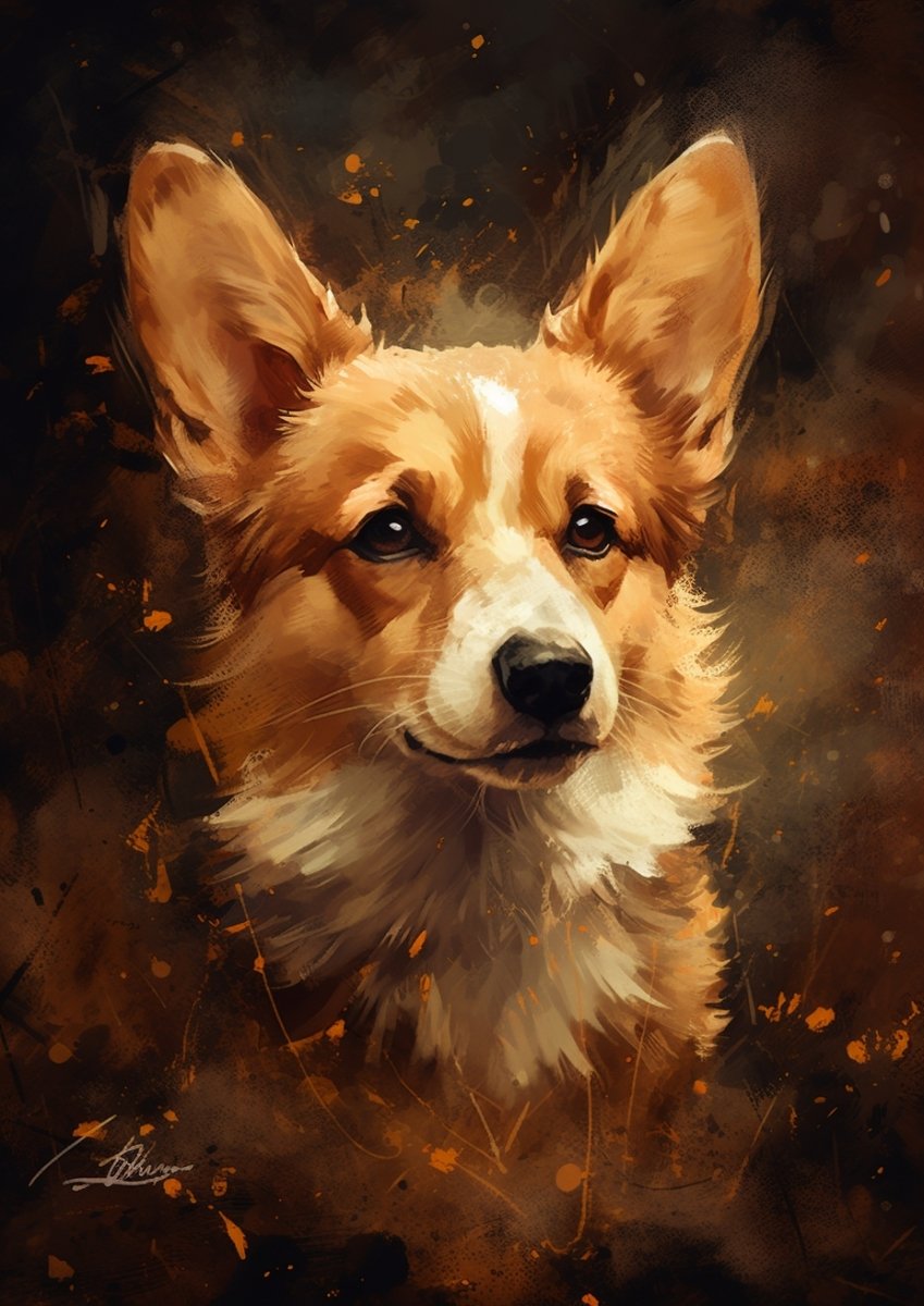 Digital Wallpaper: Watercolor Corgi - PopFun