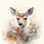 Digital Wallpaper: Watercolor Reindeer - PopFun