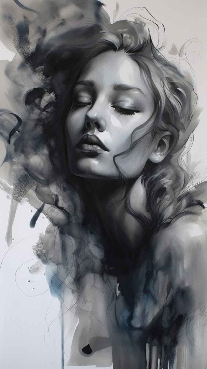 Digital Wallpaper: Watercolor Sexy Lady - PopFun