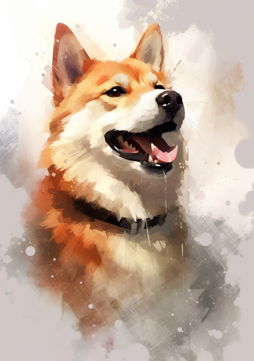 Digital Wallpaper: Watercolor Shiba - PopFun