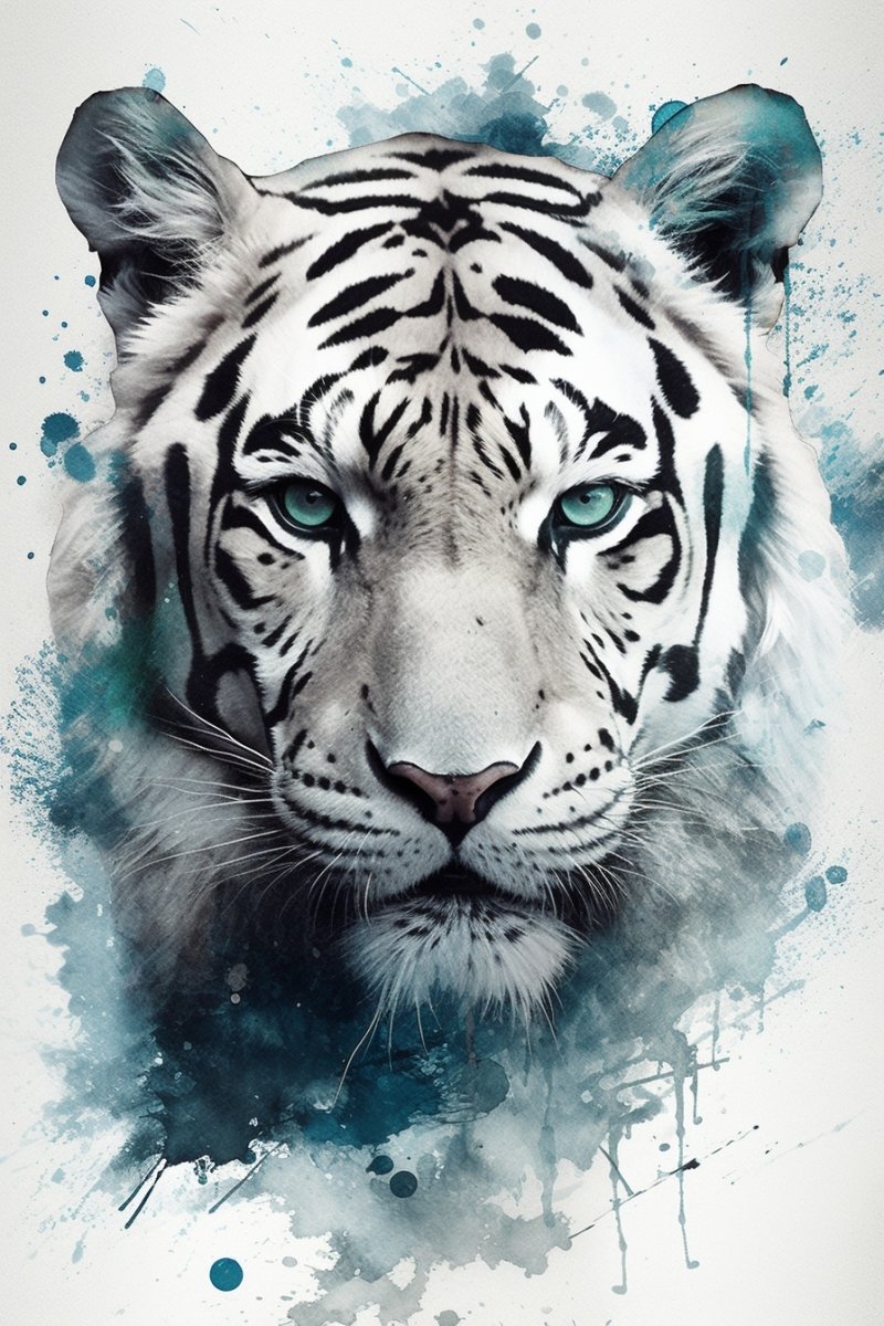 Digital Wallpaper: Watercolor Tiger - PopFun