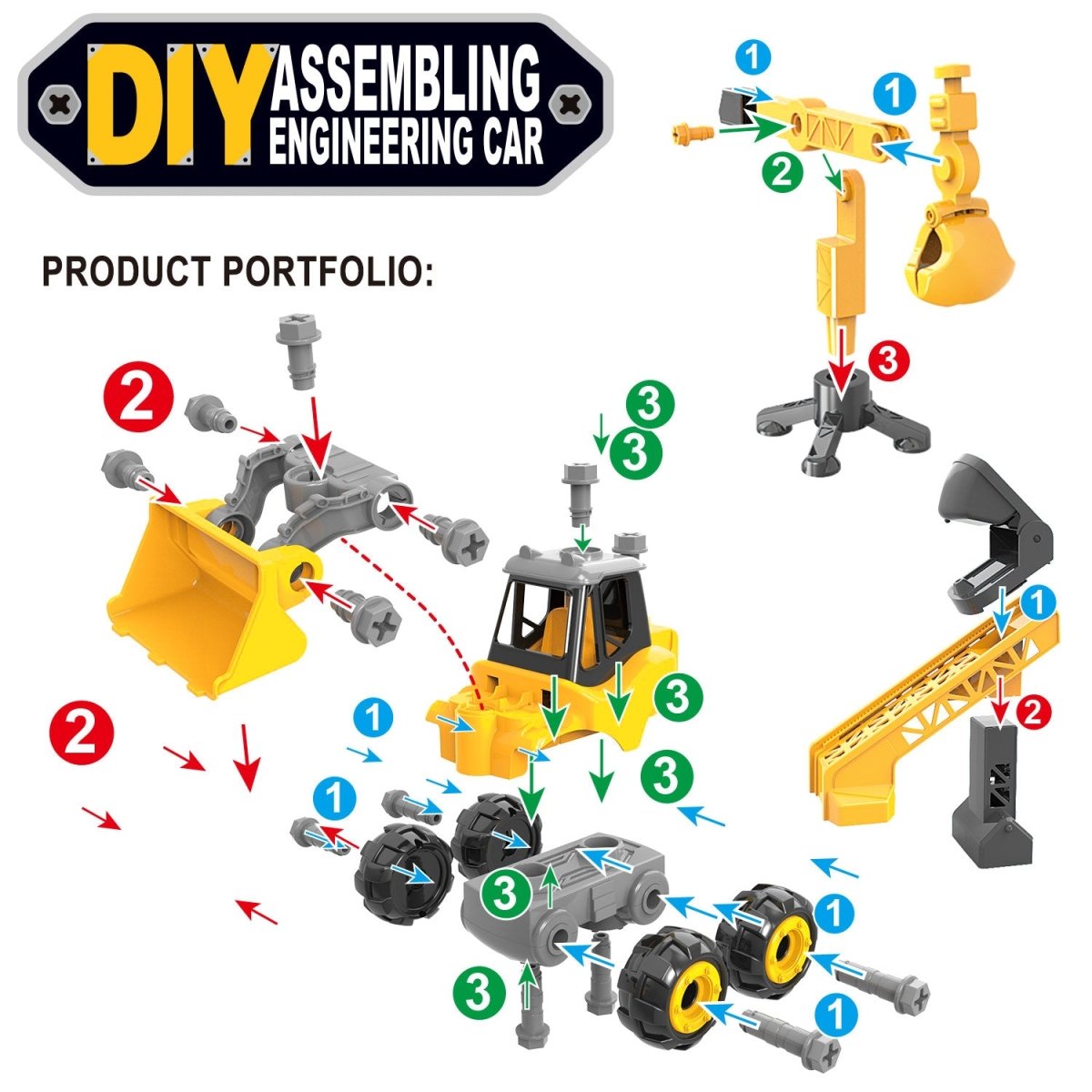 DIY Construction Bulldozer Set - PopFun