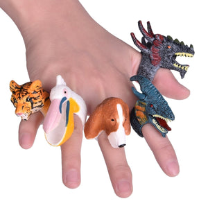 Easter Eggs Prefilled with Animal Rings 24pcs