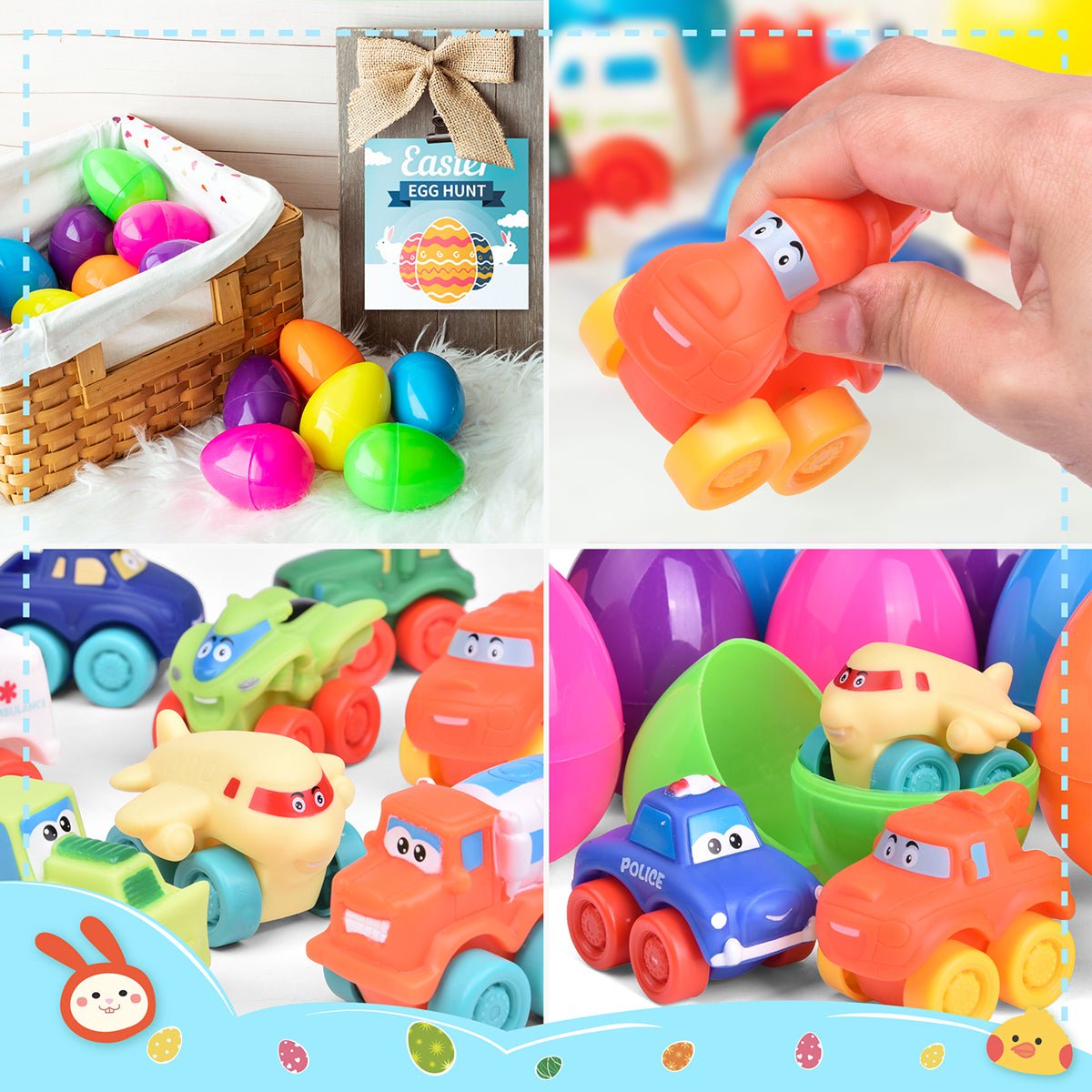 Easter Egg Cartoon Cars - PopFun
