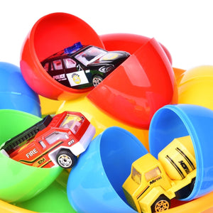 Easter Eggs Prefilled with Assorted Vehicle Toys 12pcs
