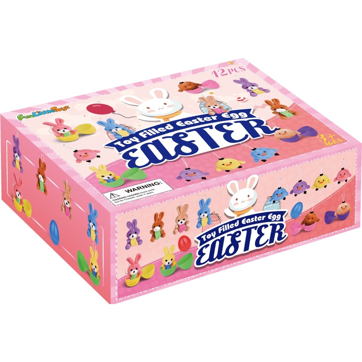 Easter Egg Prefilled With Bunny and Chick Plushies - PopFun