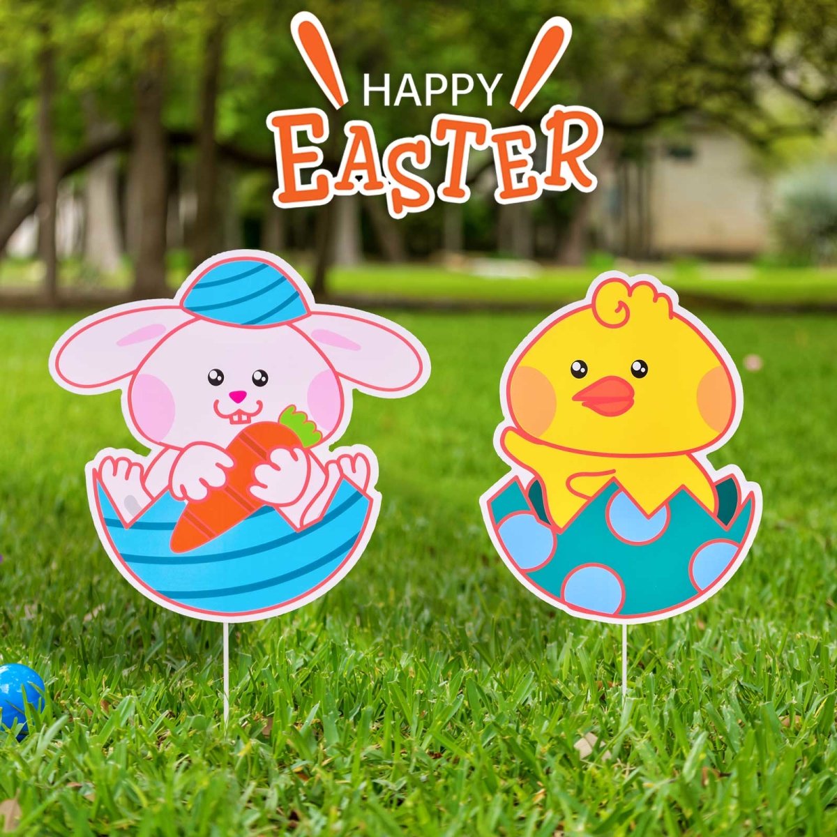 Easter Egg Yard Signs 15 Pcs PopFun