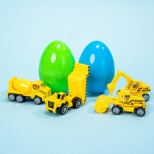 Easter Eggs Prefilled with Assorted Vehicle Toys 12 Pcs - PopFun