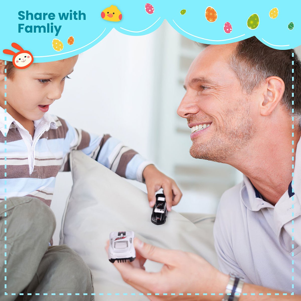 Easter Eggs Prefilled with Car Toys 12 Pcs - PopFun