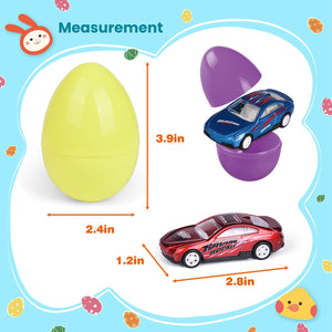 Easter Eggs Prefilled with Car Toys 12 Pcs - PopFun