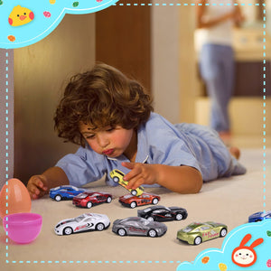 Easter Eggs Prefilled with Car Toys 12 Pcs - PopFun