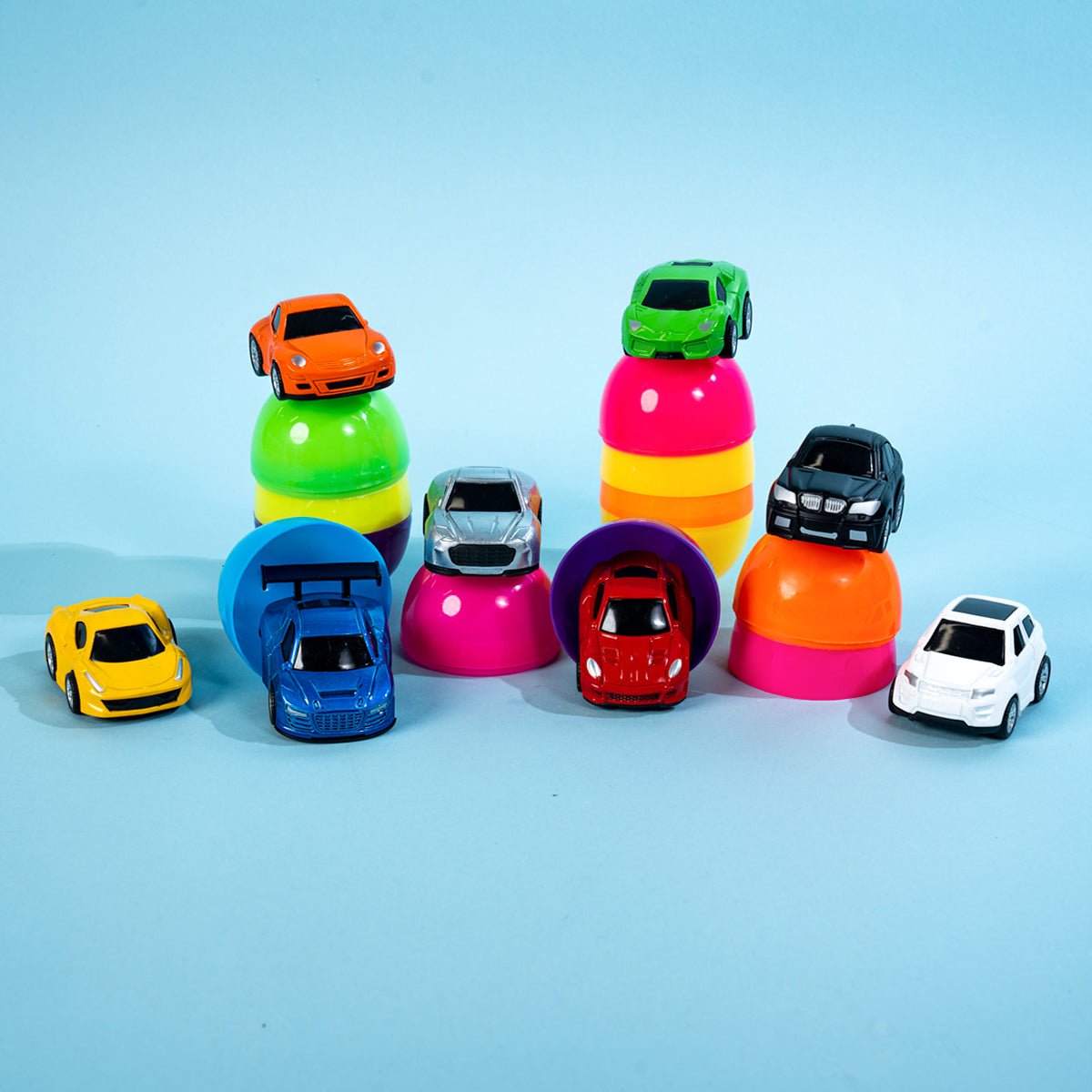 Easter Eggs Prefilled with Diecast Cars 12 PCs - PopFun