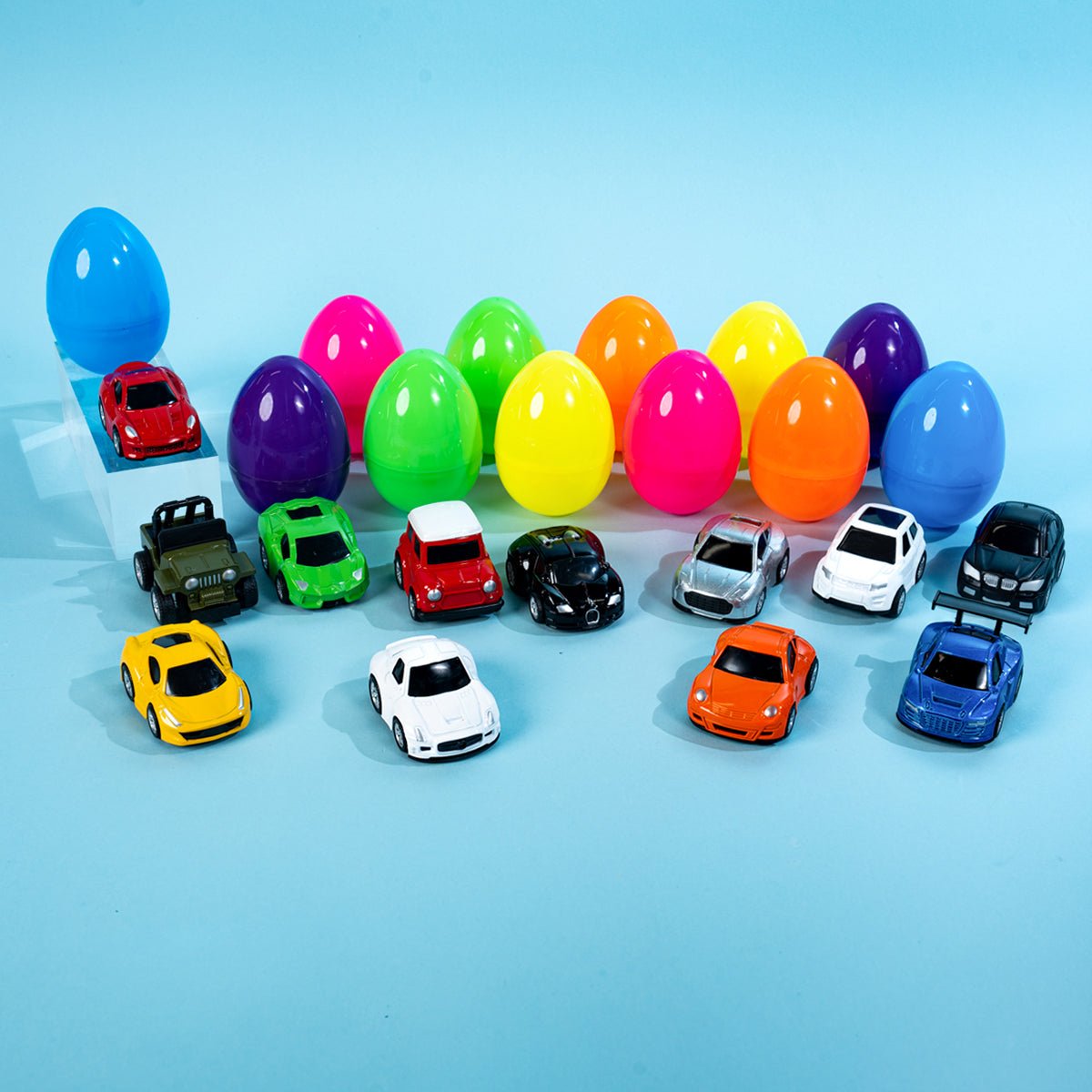 Easter Eggs Prefilled with Diecast Cars 12 PCs - PopFun