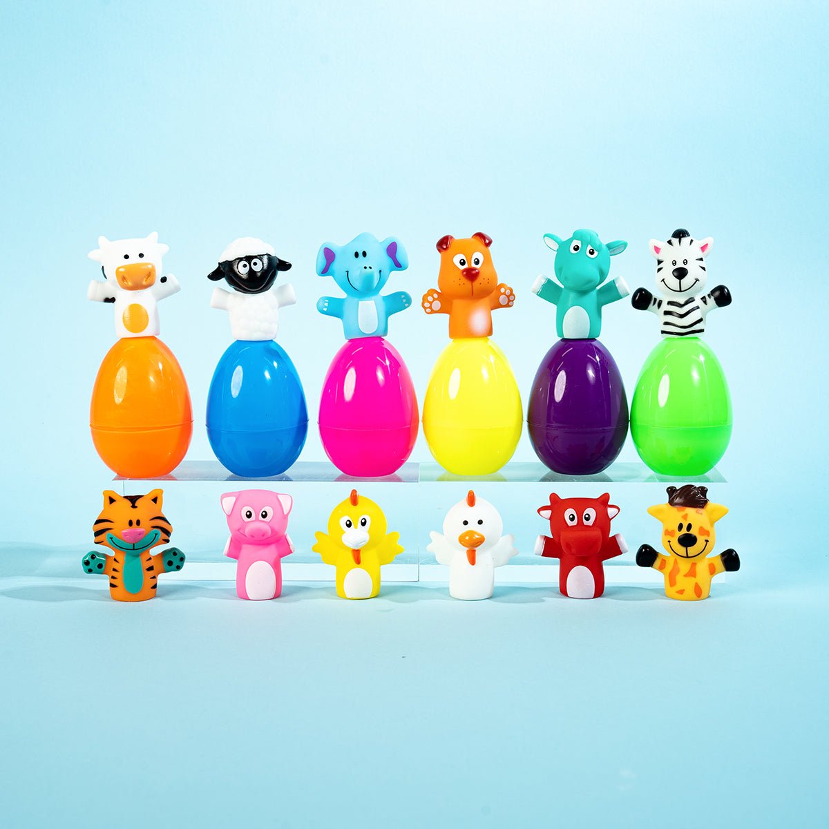 Easter Eggs with Animal Finger Puppets - PopFun