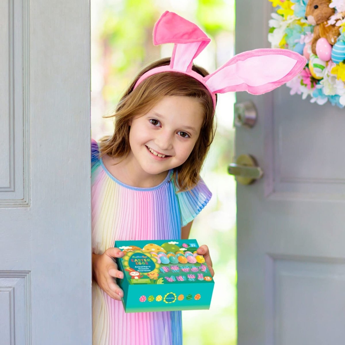 Easter Eggs with Fidget Pop Keychain 18 Pcs - PopFun