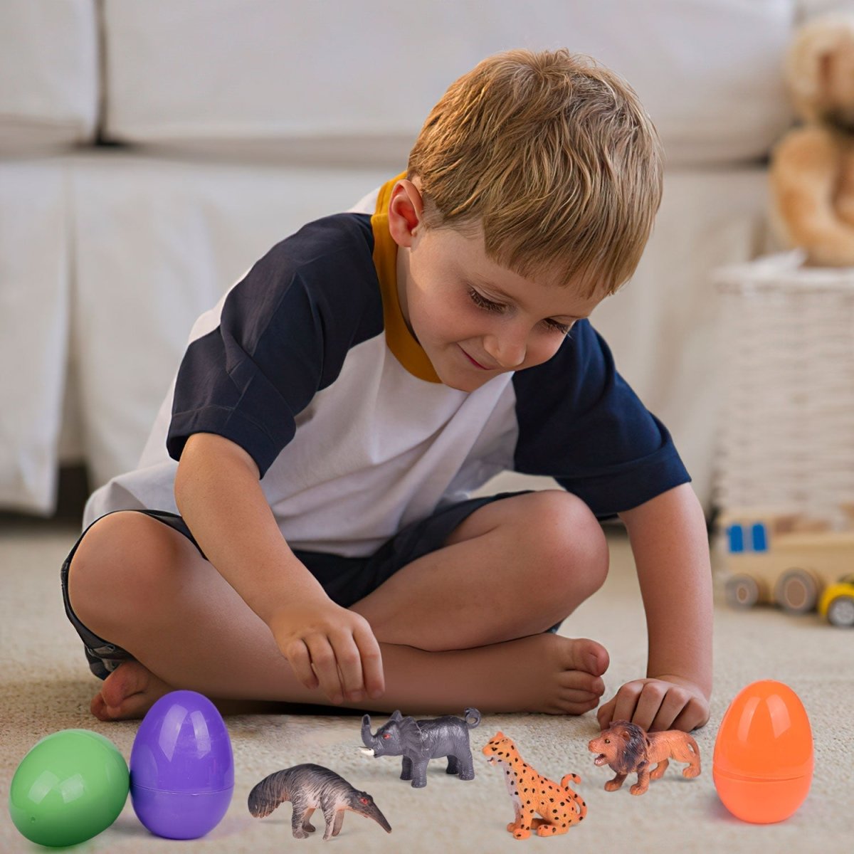 Prefilled Easter Eggs with Wild Animal Figures | PopFun