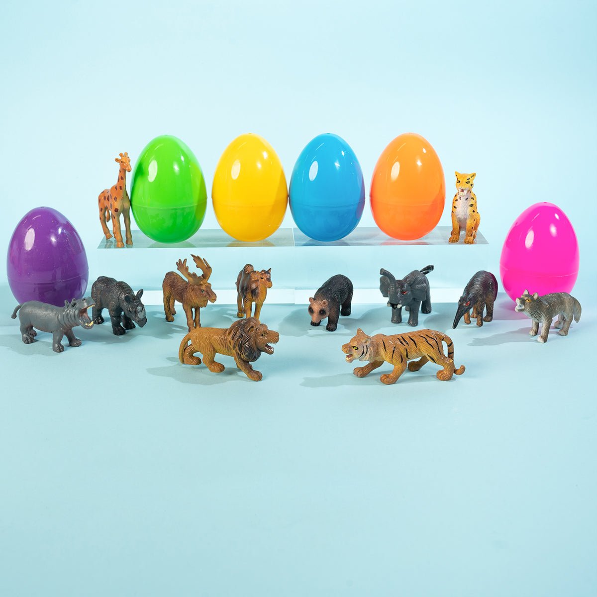 Prefilled Easter Eggs with Wild Animal Figures | PopFun