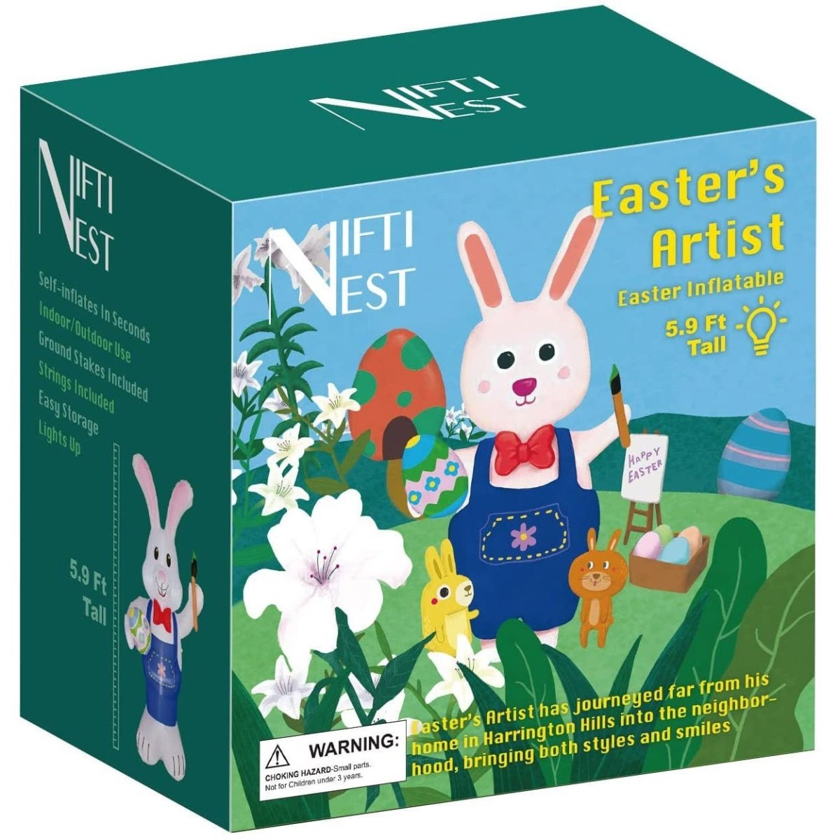 Easter Inflatable Bunny with Egg and Pen-Wholesale - PopFun