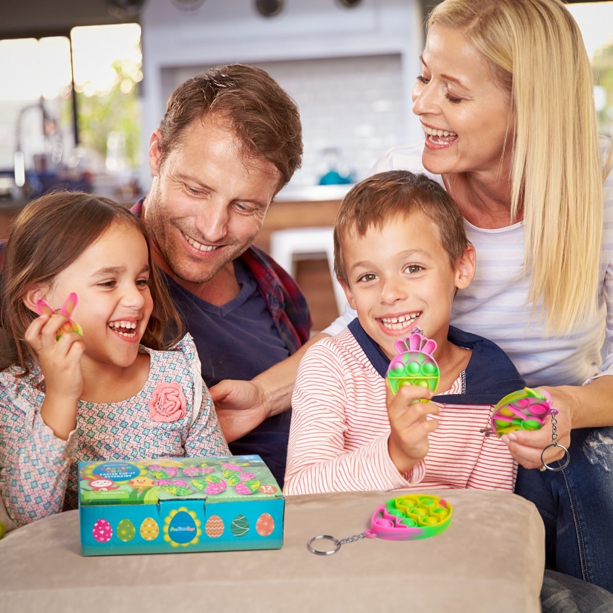 Easter Themed Keychain Popper Fidgets 12 Pcs - PopFun