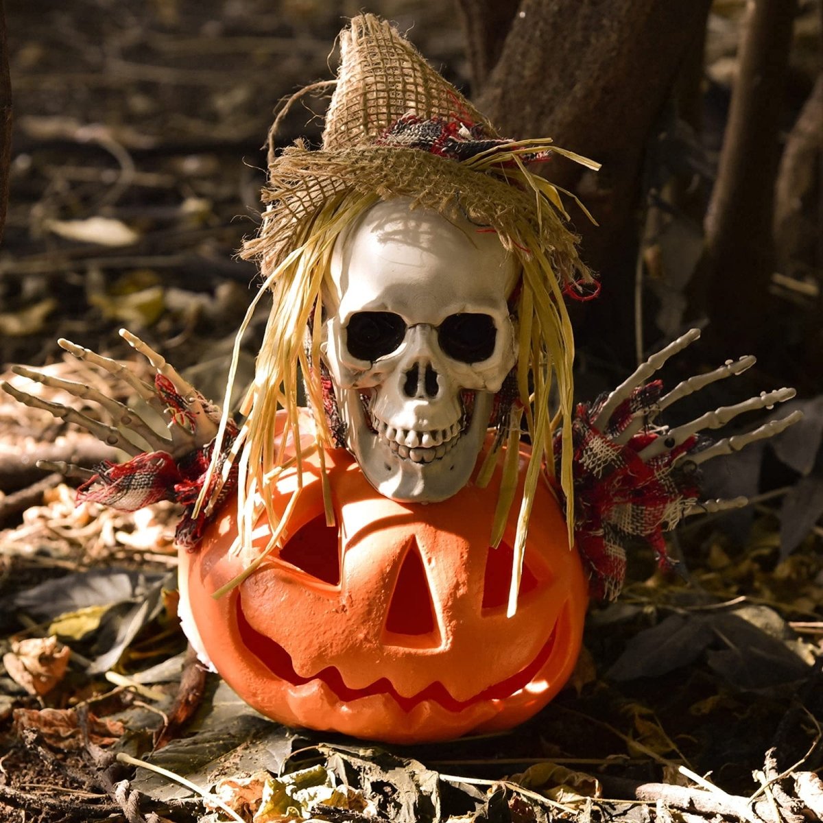 Easy-Set-Up Halloween Skeleton Ground Stakes - PopFun