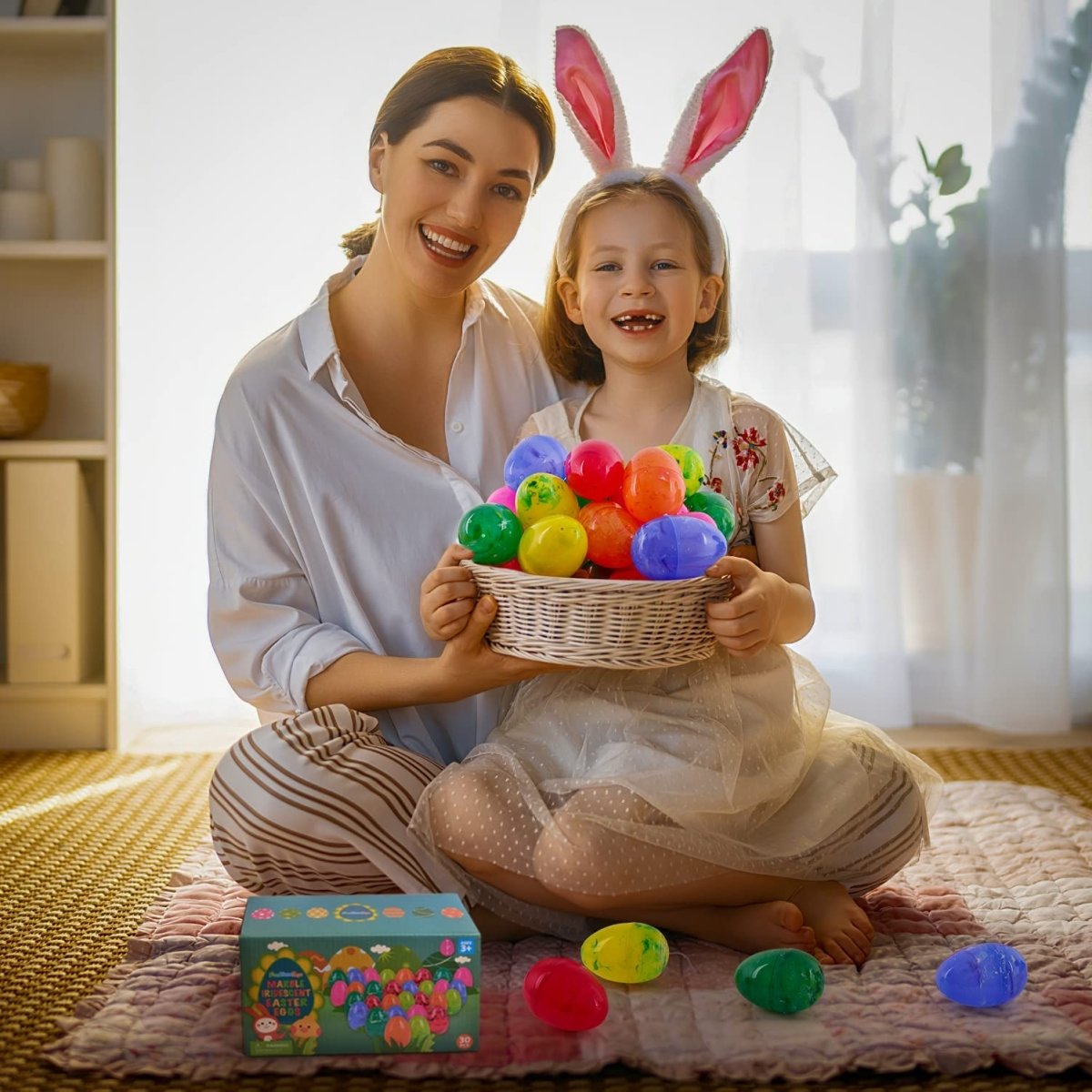 Fillable Galaxy Easter Eggs Bulk 30 Pcs - PopFun