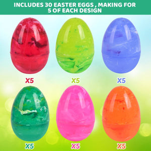 Fillable Galaxy Easter Eggs Bulk 30 Pcs - PopFun