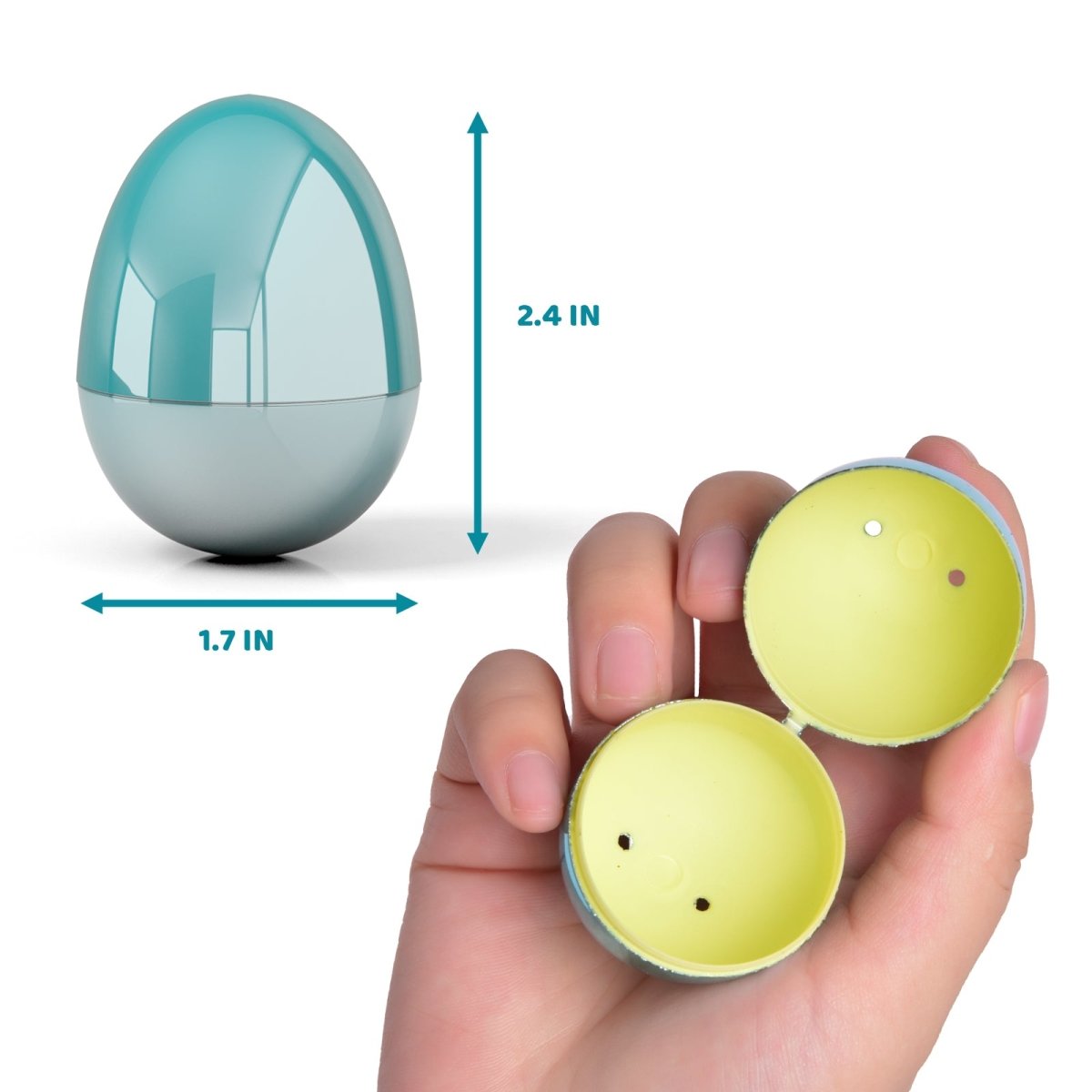 Fillable Metallic Easter Eggs 48 Pcs - PopFun