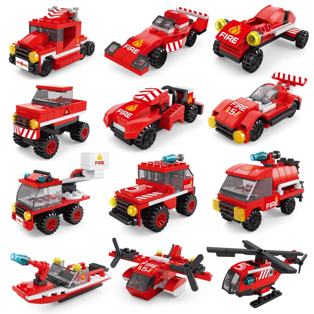 Fire Rescue Cars Building Blocks - PopFun
