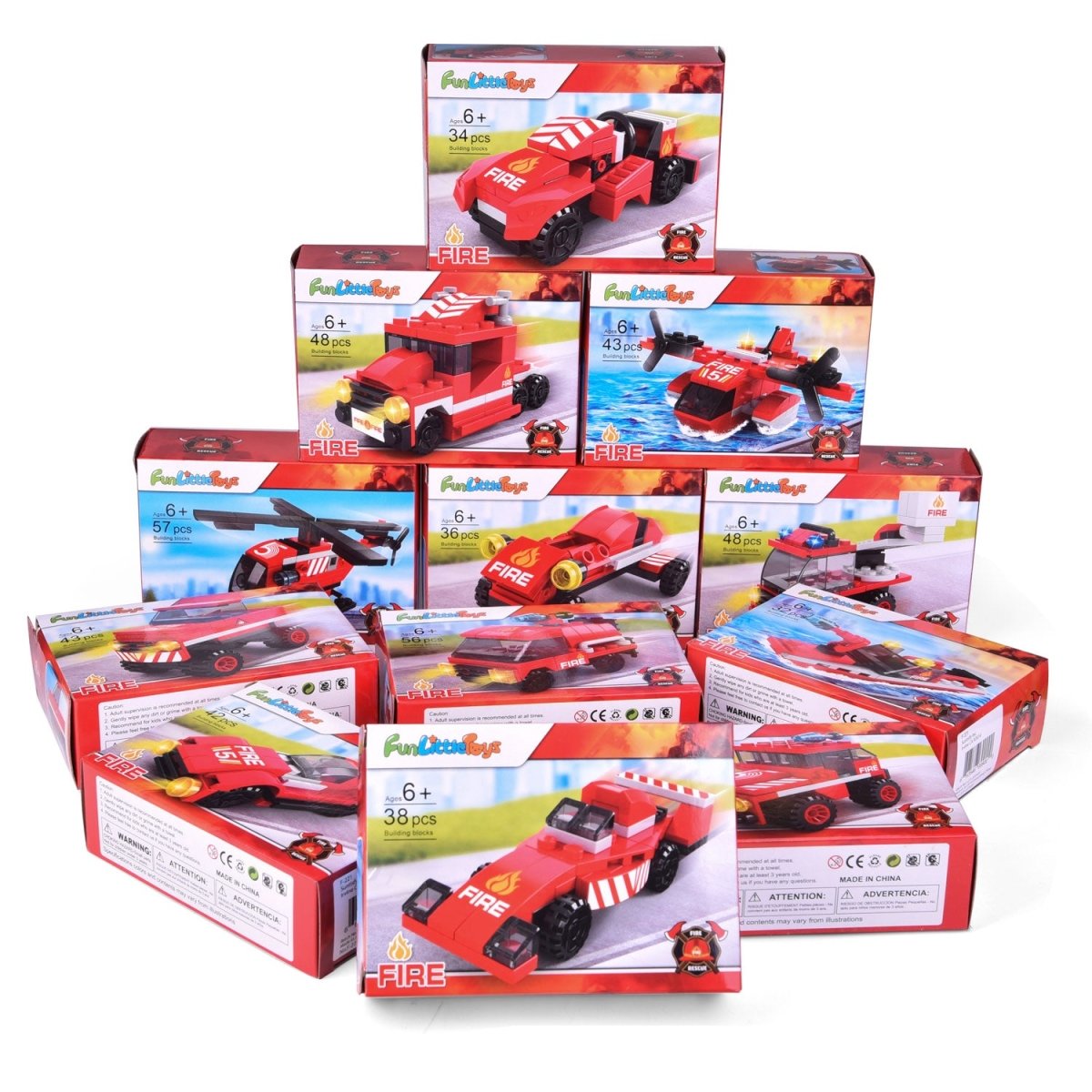 Fire Rescue Cars Building Blocks - PopFun