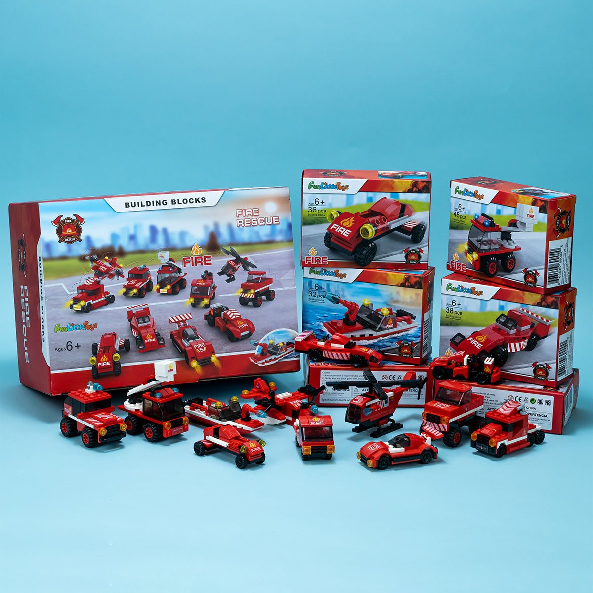 Fire Rescue Cars Building Blocks - PopFun