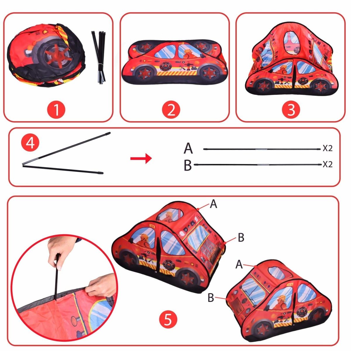 Fire Responder Play Tent - PopFun