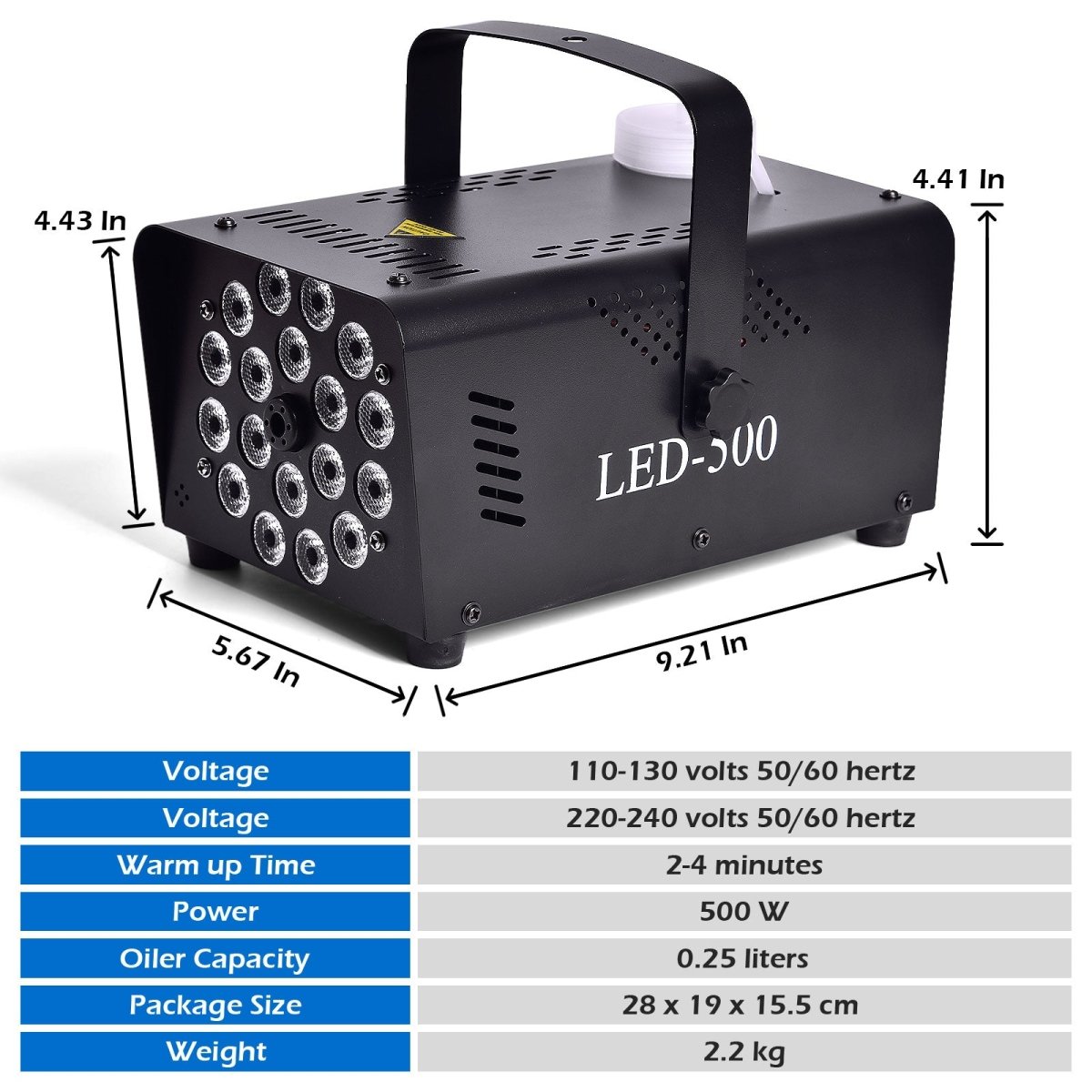 Fog Machine with 13 LED Color Lights - PopFun