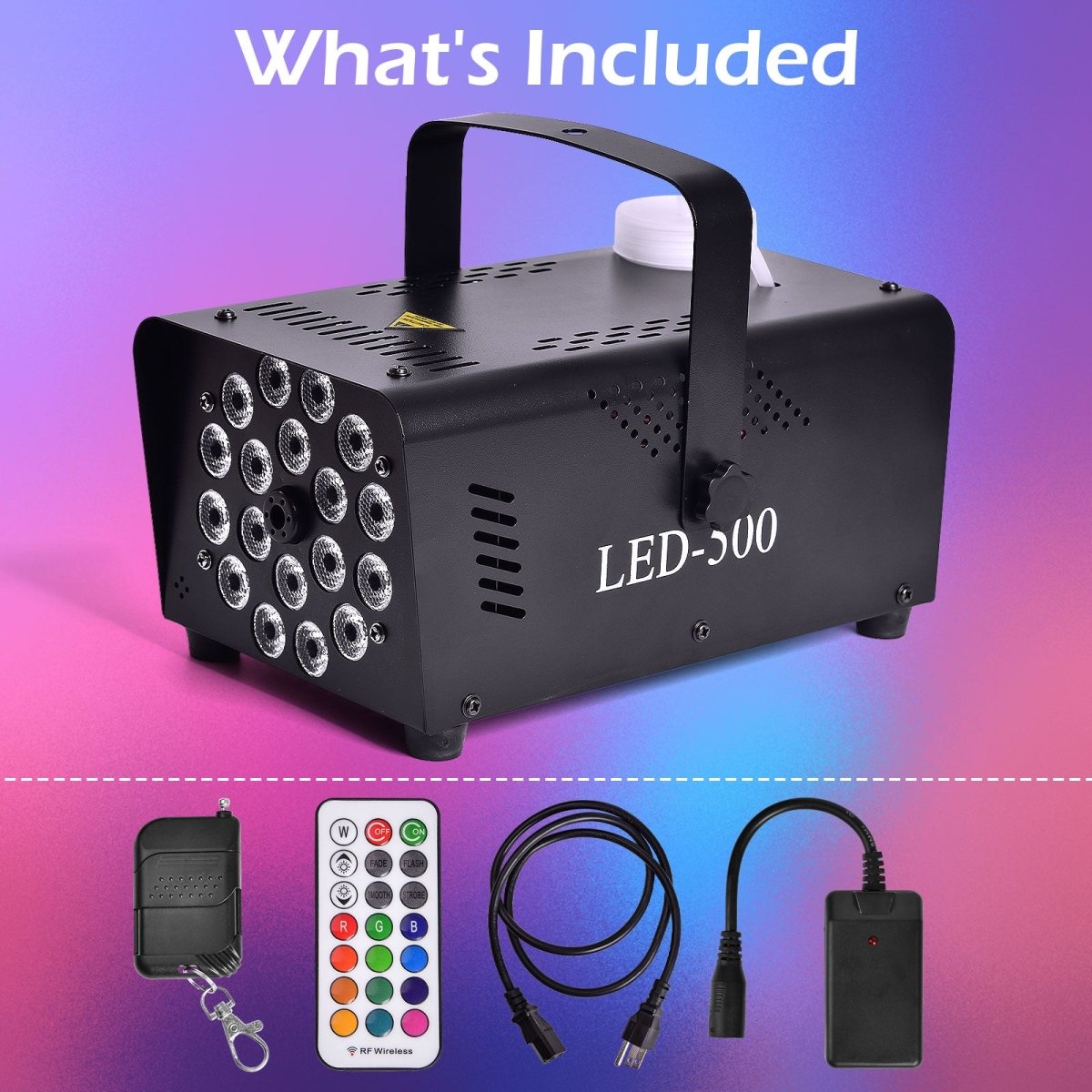 Fog Machine with 13 LED Color Lights - PopFun