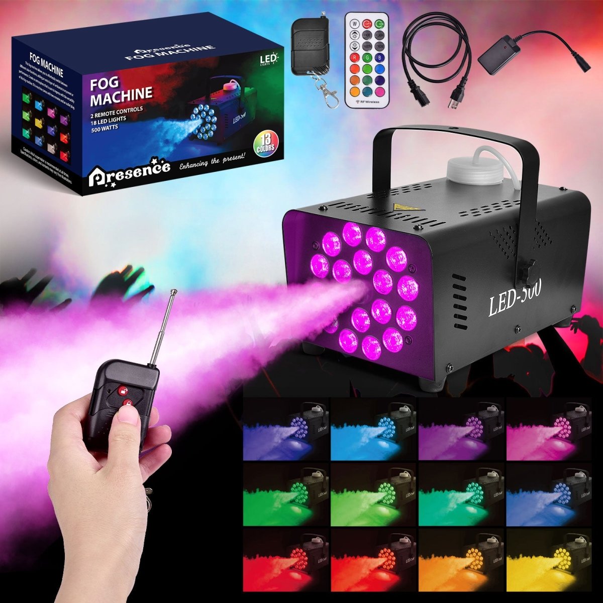 Fog Machine with 13 LED Color Lights - Wholesale - PopFun
