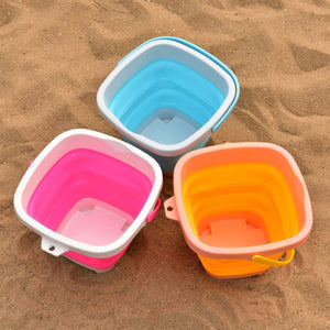 10l square collapsible bucket with handle