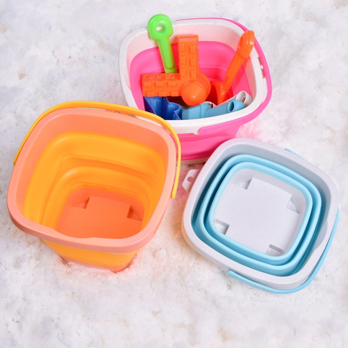 Foldable Buckets Beach Toys Set - PopFun