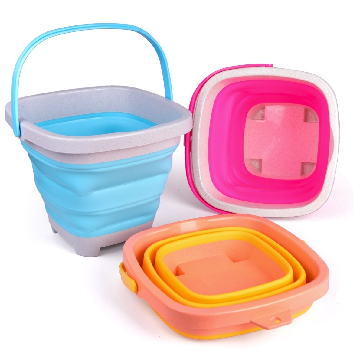 Foldable Buckets Beach Toys Set - PopFun