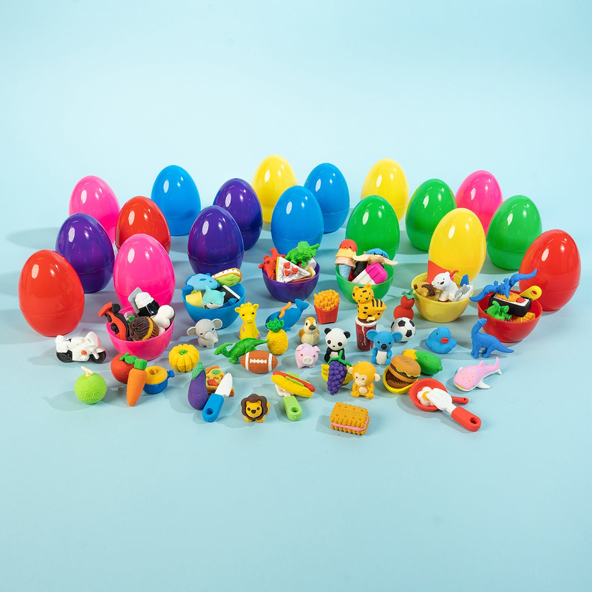 Food & Animal Erasers in Easter Eggs - PopFun