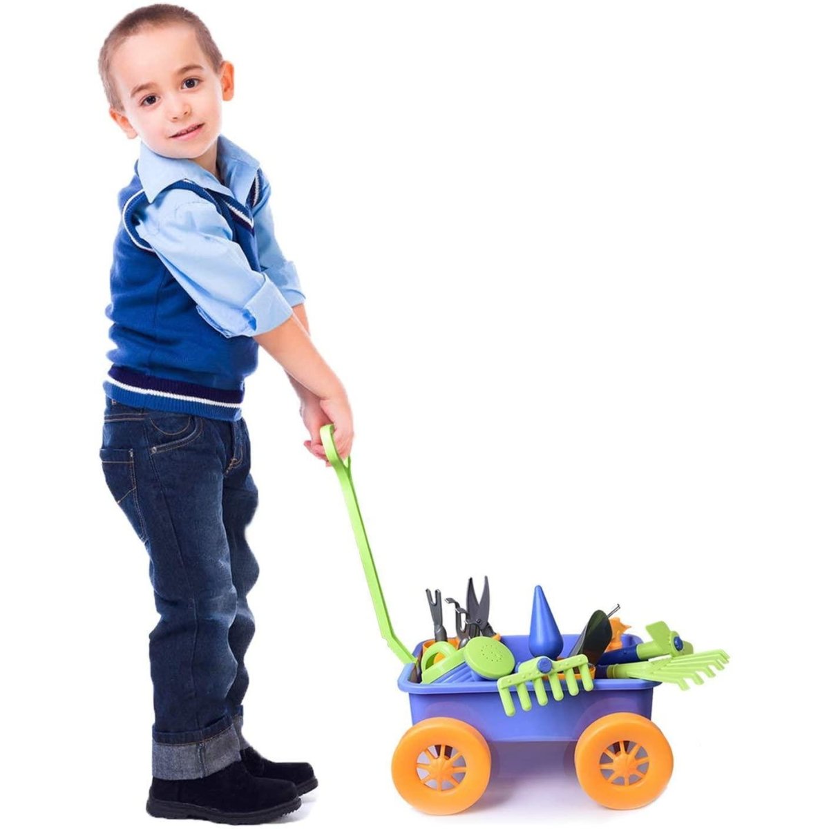 Garden & Beach Tool Toys Set with Wagon - PopFun