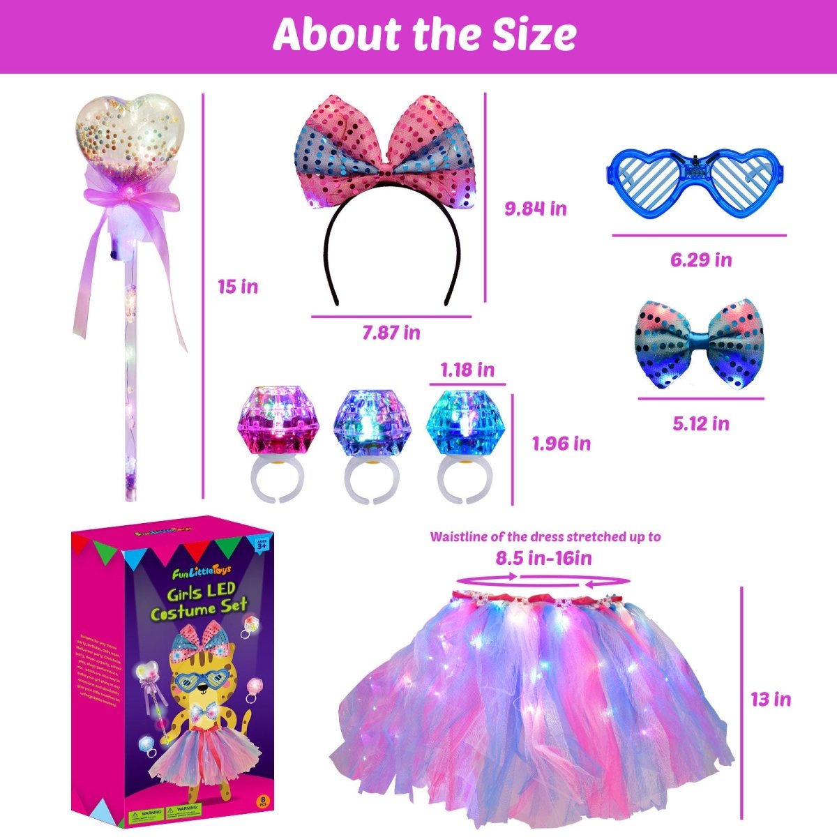 Girls LED Fairy Costume Set - PopFun