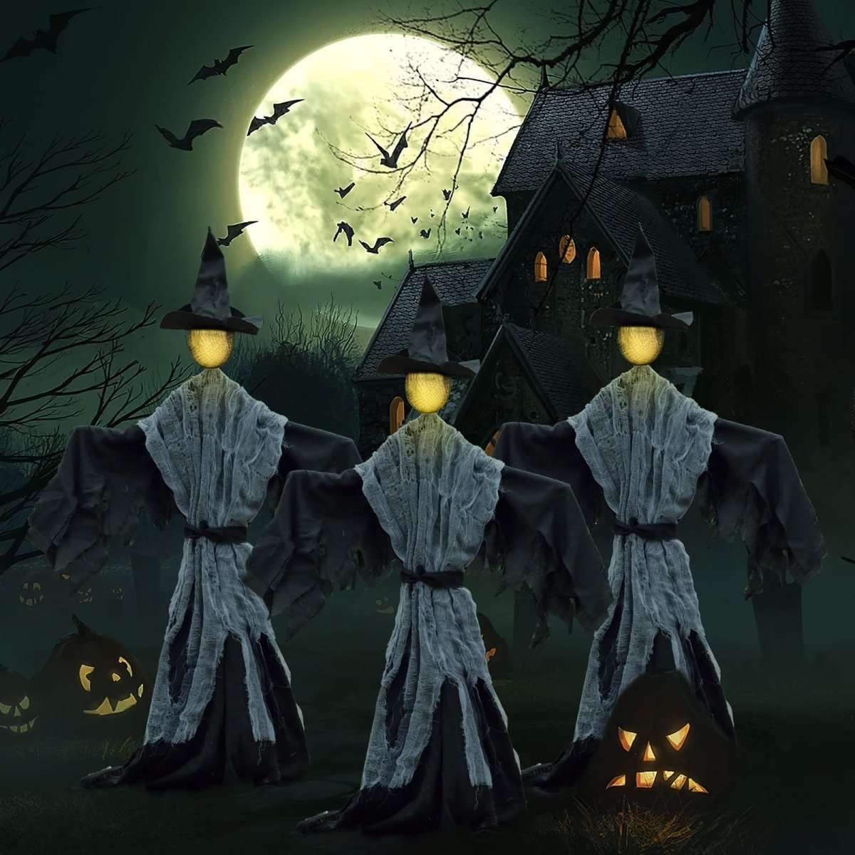 Glowing Halloween Witch Decor 3 pcs - Wholesale - PopFun