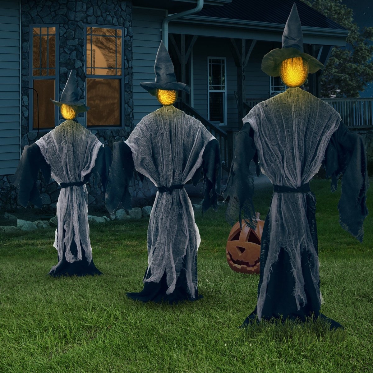 Glowing Halloween Witch Decor 3pcs - PopFun